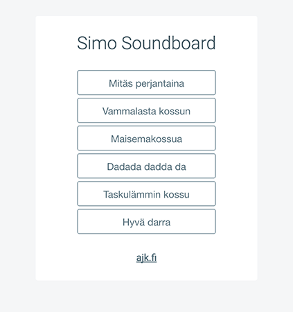 Screenshot of the soundboard